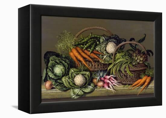 Basket of Vegetables and Radishes, 1995-Amelia Kleiser-Framed Premier Image Canvas