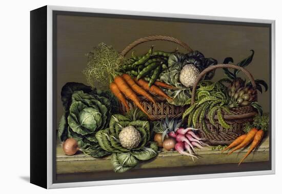 Basket of Vegetables and Radishes, 1995-Amelia Kleiser-Framed Premier Image Canvas