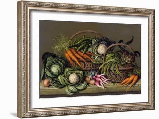 Basket of Vegetables and Radishes, 1995-Amelia Kleiser-Framed Giclee Print