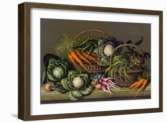 Basket of Vegetables and Radishes, 1995-Amelia Kleiser-Framed Giclee Print