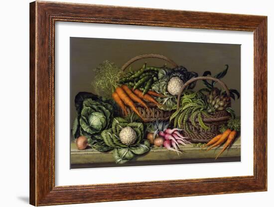 Basket of Vegetables and Radishes, 1995-Amelia Kleiser-Framed Giclee Print