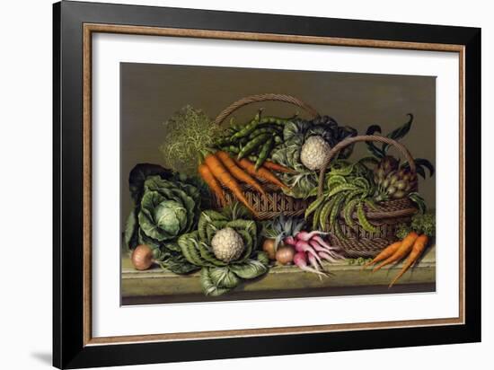 Basket of Vegetables and Radishes, 1995-Amelia Kleiser-Framed Giclee Print