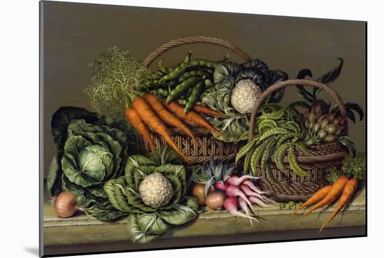 Basket of Vegetables and Radishes, 1995-Amelia Kleiser-Mounted Giclee Print