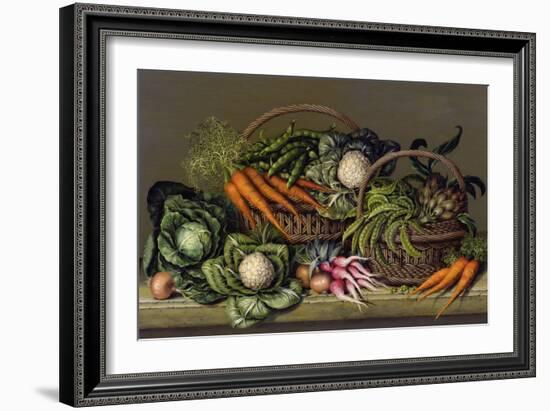 Basket of Vegetables and Radishes, 1995-Amelia Kleiser-Framed Giclee Print