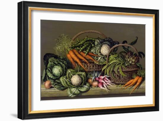 Basket of Vegetables and Radishes, 1995-Amelia Kleiser-Framed Giclee Print