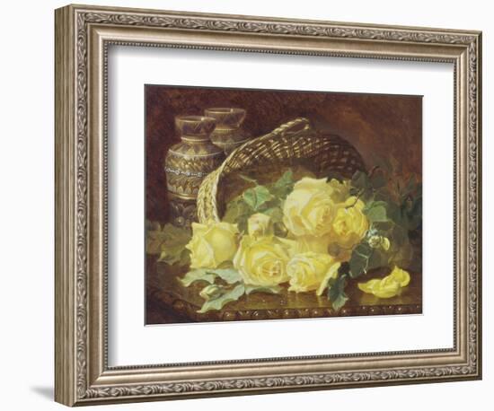 Basket of Yellow Roses-Eloise Harriet Stannard-Framed Giclee Print