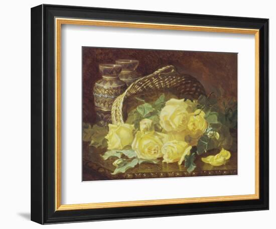 Basket of Yellow Roses-Eloise Harriet Stannard-Framed Giclee Print