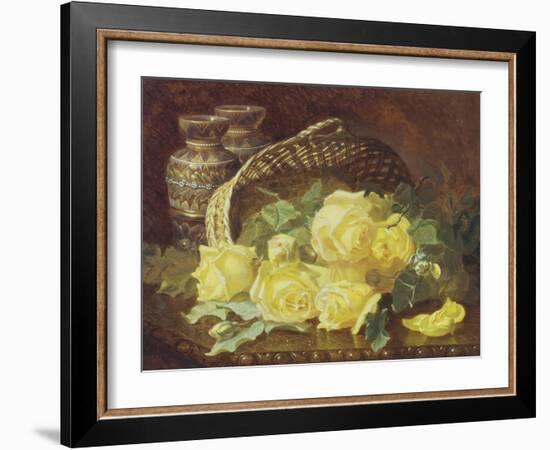 Basket of Yellow Roses-Eloise Harriet Stannard-Framed Giclee Print