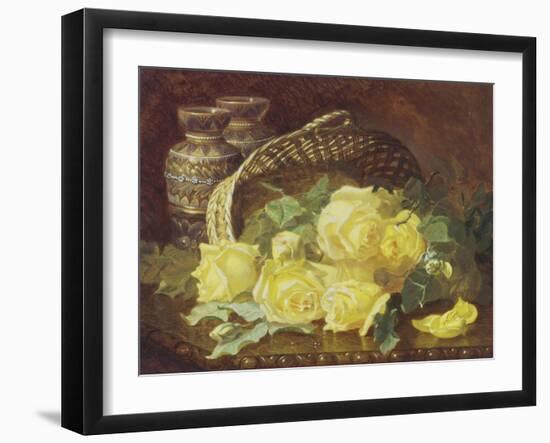 Basket of Yellow Roses-Eloise Harriet Stannard-Framed Giclee Print