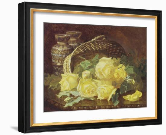 Basket of Yellow Roses-Eloise Harriet Stannard-Framed Giclee Print