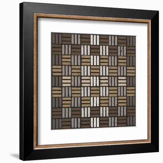 Basket Weave Triple Play (Neutrals)-Susan Clickner-Framed Giclee Print