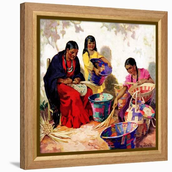 "Basket Weavers,"August 1, 1937-G. Kay-Framed Premier Image Canvas