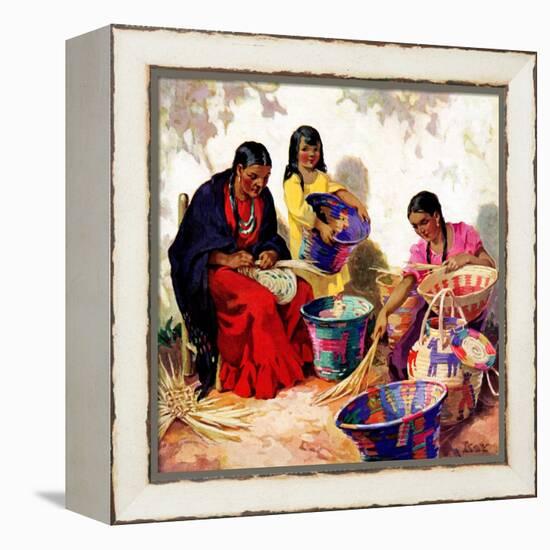 "Basket Weavers,"August 1, 1937-G. Kay-Framed Premier Image Canvas