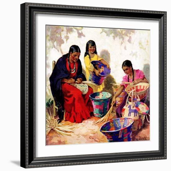 "Basket Weavers,"August 1, 1937-G. Kay-Framed Giclee Print