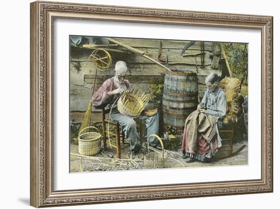 Basket Weaving in Kentucky-null-Framed Premium Giclee Print