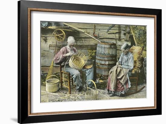 Basket Weaving in Kentucky-null-Framed Premium Giclee Print