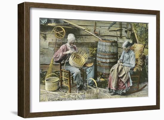 Basket Weaving in Kentucky-null-Framed Art Print