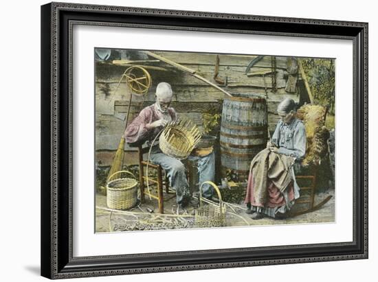 Basket Weaving in Kentucky-null-Framed Art Print