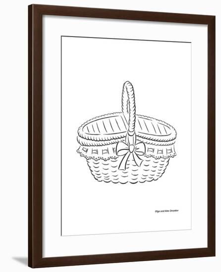 Basket with a Bow-Olga And Alexey Drozdov-Framed Giclee Print