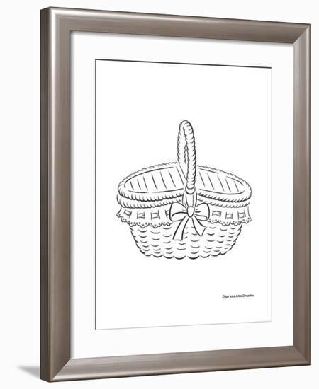 Basket with a Bow-Olga And Alexey Drozdov-Framed Giclee Print