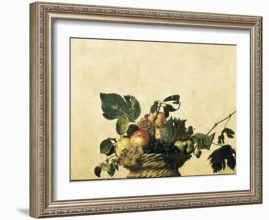 Basket with Fruit-Caravaggio-Framed Art Print