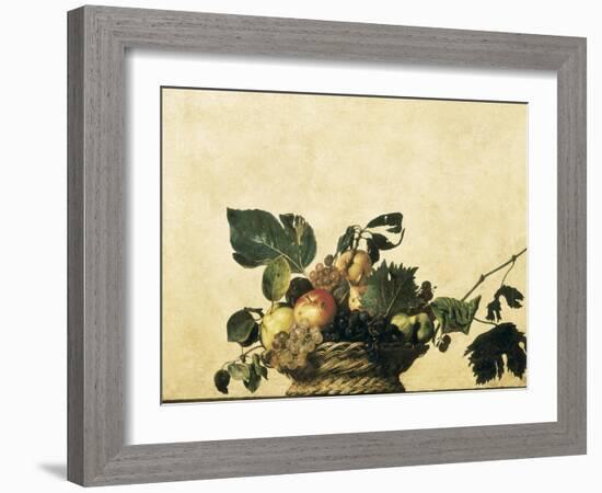 Basket with Fruit-Caravaggio-Framed Art Print