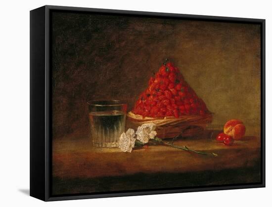 Basket with Wild Strawberries, circa 1761-Jean-Baptiste Simeon Chardin-Framed Premier Image Canvas