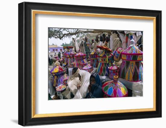 Basket-Work Market, Axoum (Axum) (Aksum), Tigre Region, Ethiopia, Africa-Bruno Barbier-Framed Photographic Print