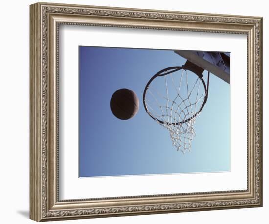 Basketball and Hoop-Paul Sutton-Framed Photographic Print