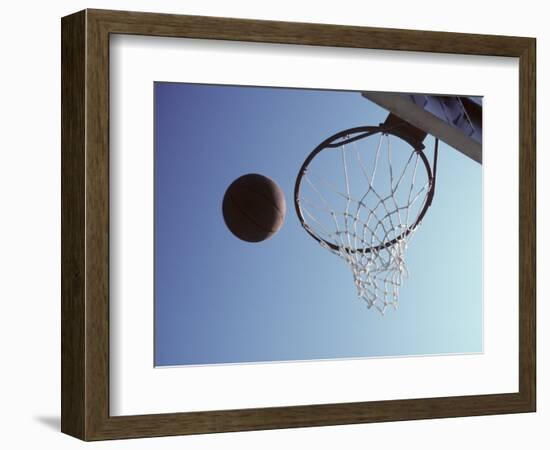 Basketball and Hoop-Paul Sutton-Framed Photographic Print