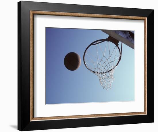 Basketball and Hoop-Paul Sutton-Framed Photographic Print