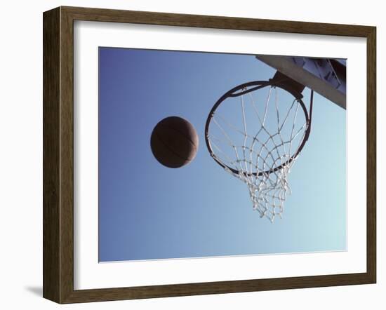 Basketball and Hoop-Paul Sutton-Framed Photographic Print