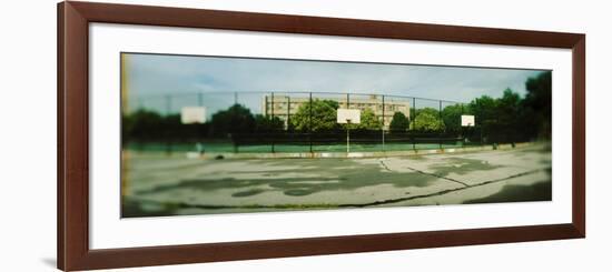 Basketball Court in Public Park, Mccarran Park, Greenpoint, Brooklyn, New York City, New York State-null-Framed Photographic Print
