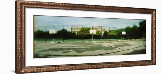 Basketball Court in Public Park, Mccarran Park, Greenpoint, Brooklyn, New York City, New York State-null-Framed Photographic Print