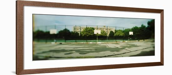 Basketball Court in Public Park, Mccarran Park, Greenpoint, Brooklyn, New York City, New York State-null-Framed Photographic Print