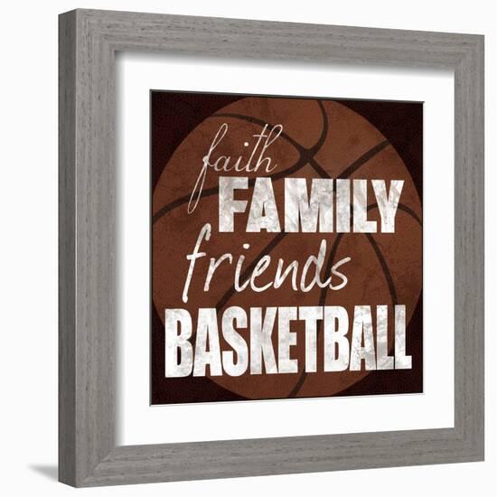 Basketball Friends-Lauren Gibbons-Framed Art Print