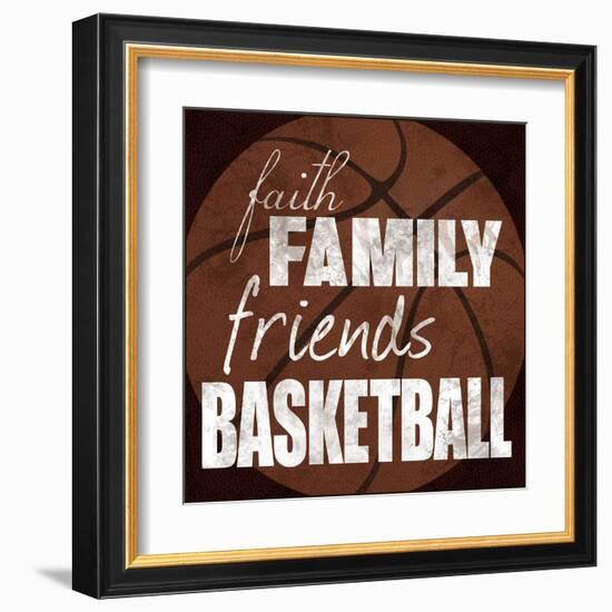 Basketball Friends-Lauren Gibbons-Framed Art Print