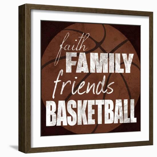 Basketball Friends-Lauren Gibbons-Framed Art Print