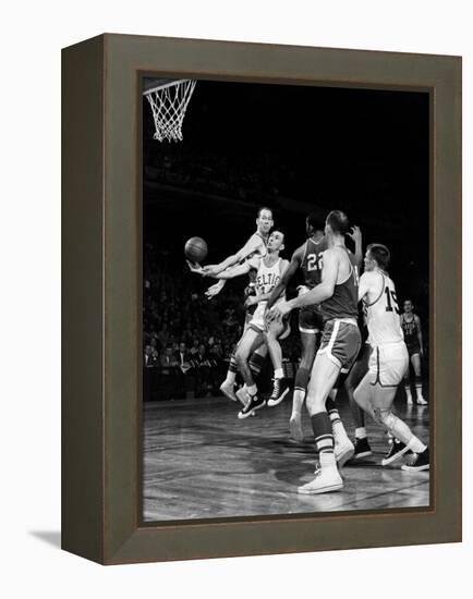 Basketball Game, c1960-null-Framed Premier Image Canvas