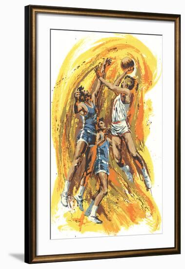Basketball Game-Wayland Moore-Framed Serigraph
