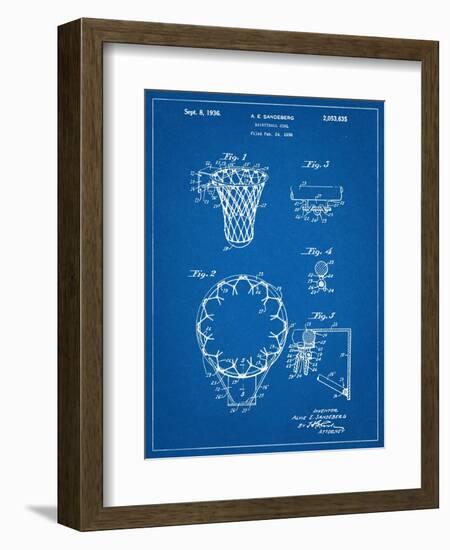 Basketball Goal Patent 1936-null-Framed Art Print