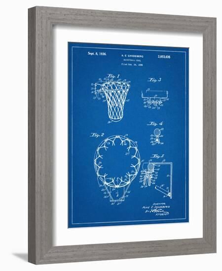 Basketball Goal Patent 1936-null-Framed Art Print