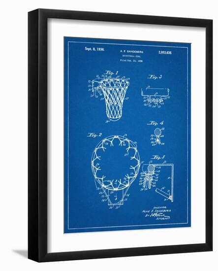 Basketball Goal Patent 1936-null-Framed Art Print