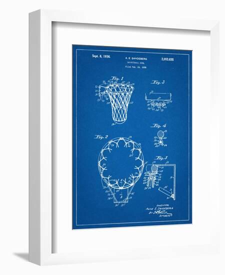 Basketball Goal Patent 1936-null-Framed Premium Giclee Print