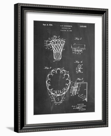 Basketball Goal Patent 1936-null-Framed Art Print