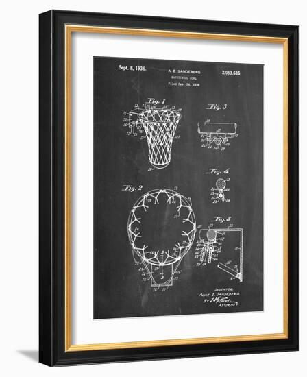 Basketball Goal Patent 1936-null-Framed Art Print