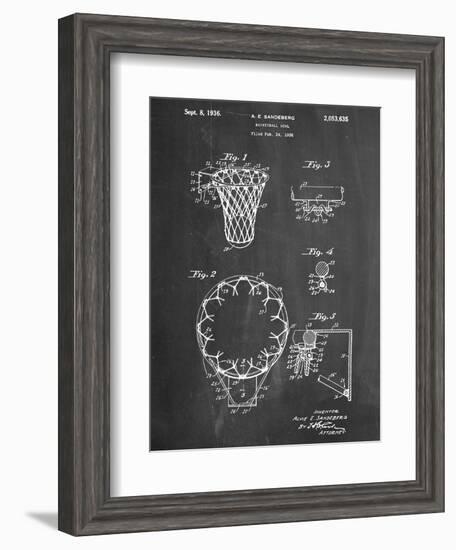 Basketball Goal Patent 1936--Framed Art Print