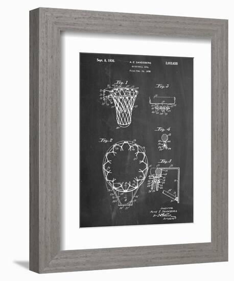 Basketball Goal Patent 1936-null-Framed Art Print