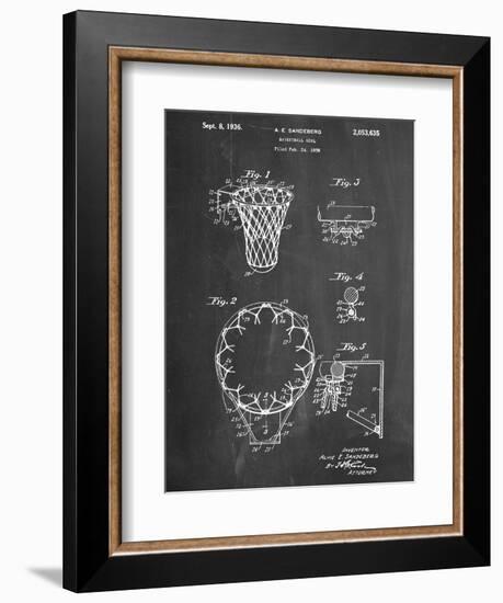 Basketball Goal Patent 1936-null-Framed Art Print