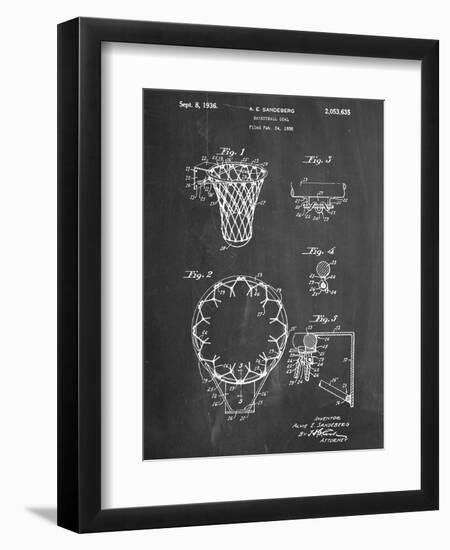 Basketball Goal Patent 1936-null-Framed Art Print